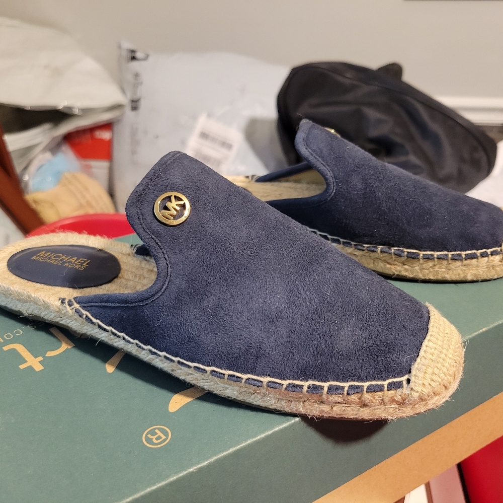 Michael Kors Navy Suede Espadrilles